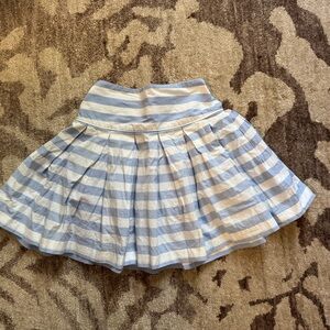 Hartstrings Light Blue and White Striped Circle Skirt